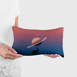 Подушка-антистресс Сатурн на фоне падающих звезд и кометы, цвет: 3D-принт — фото 2