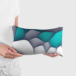 Подушка-антистресс Серо-бело-синий каменный паттерн, цвет: 3D-принт — фото 2
