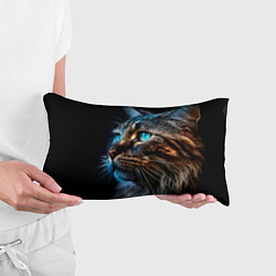 Подушка-антистресс Кот с неоновыми глазами, цвет: 3D-принт — фото 2
