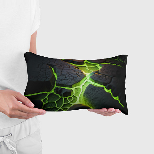 Подушка-антистресс Зеленая неоновая лава / 3D-принт – фото 3