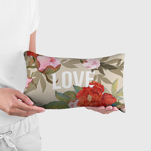 Подушка-антистресс Love Любовь и цветы / 3D-принт – фото 3