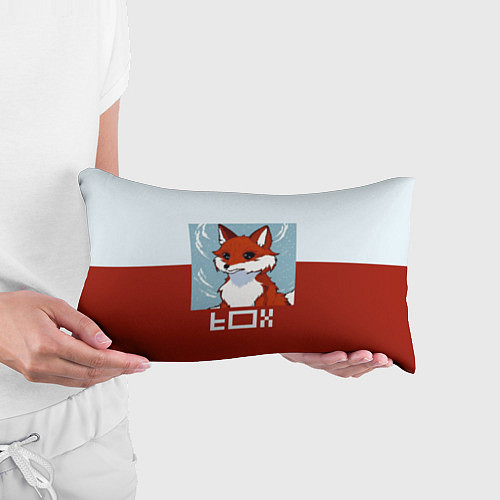 Подушка-антистресс Пиксельная лиса с надписью fox / 3D-принт – фото 3