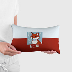 Подушка-антистресс Пиксельная лиса с надписью fox, цвет: 3D-принт — фото 2