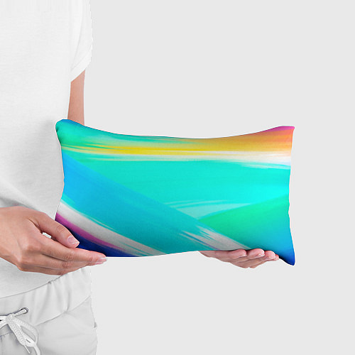 Подушка-антистресс Абстрактные цветные линии - диагонали / 3D-принт – фото 3