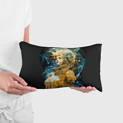 Подушка-антистресс Блондинка космонавт в золотом скафандре, цвет: 3D-принт — фото 2