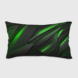 Подушка-антистресс Черно-зеленые объемные полосы, цвет: 3D-принт