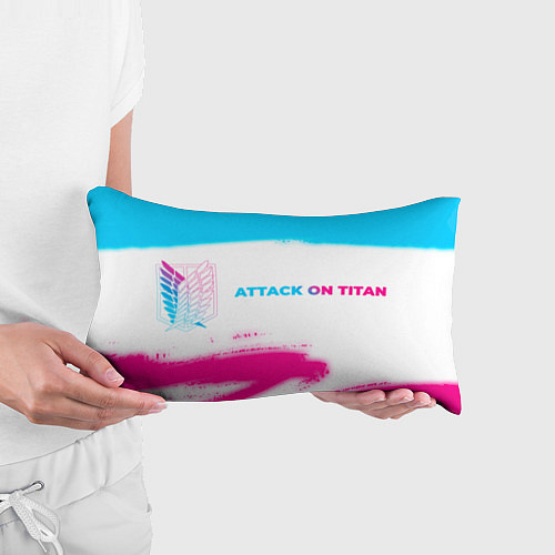 Подушка-антистресс Attack on Titan neon gradient style: надпись и сим / 3D-принт – фото 3