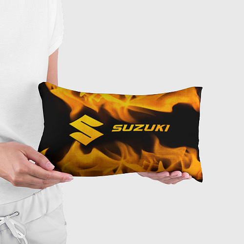Подушка-антистресс Suzuki - gold gradient: надпись и символ / 3D-принт – фото 3