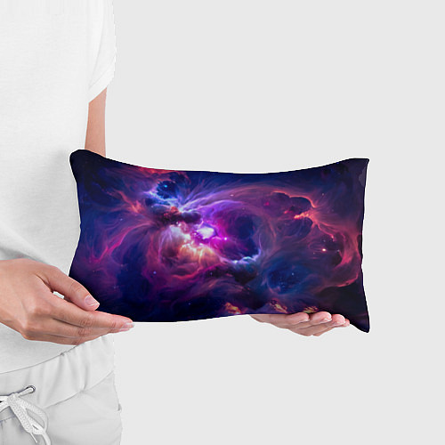 Подушка-антистресс Небула в космосе в фиолетовых тонах - нейронная се / 3D-принт – фото 3