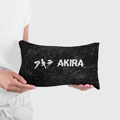 Подушка-антистресс Akira glitch на темном фоне: надпись и символ / 3D-принт – фото 3