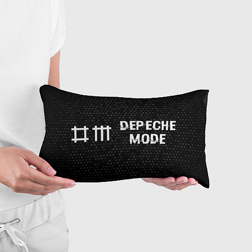 Подушка-антистресс Depeche Mode glitch на темном фоне: надпись и симв / 3D-принт – фото 3