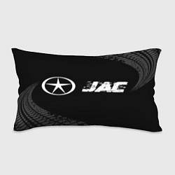 Подушка-антистресс JAC speed на темном фоне со следами шин: надпись и, цвет: 3D-принт