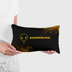 Подушка-антистресс Evangelion - gold gradient: надпись и символ, цвет: 3D-принт — фото 2