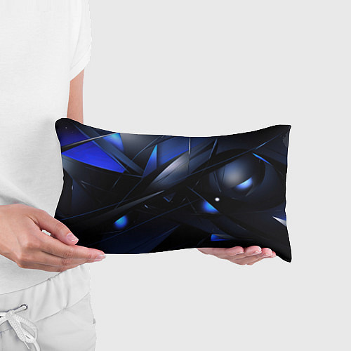 Подушка-антистресс Blue black background / 3D-принт – фото 3