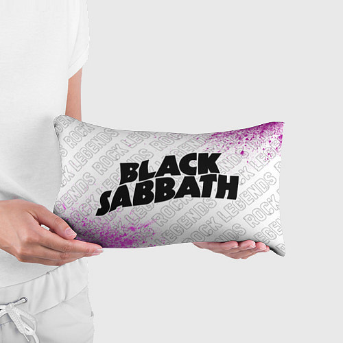 Подушка-антистресс Black Sabbath rock legends: надпись и символ / 3D-принт – фото 3