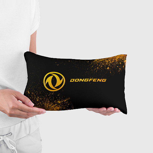 Подушка-антистресс Dongfeng - gold gradient: надпись и символ / 3D-принт – фото 3
