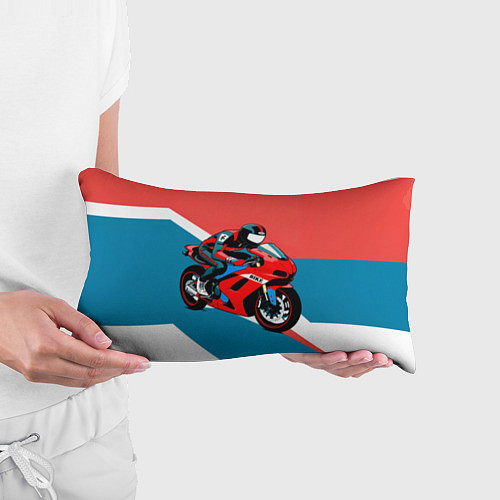 Подушка-антистресс Нарисованный мотоциклист / 3D-принт – фото 3