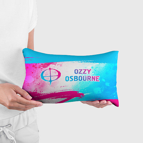 Подушка-антистресс Ozzy Osbourne neon gradient style: надпись и симво / 3D-принт – фото 3