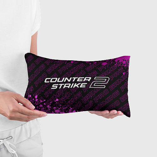 Подушка-антистресс Counter-Strike 2 pro gaming: надпись и символ / 3D-принт – фото 3