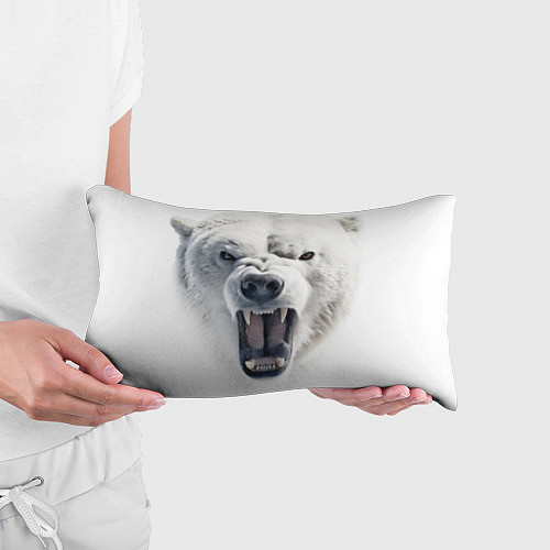 Подушка-антистресс Агрессивный белый медведь / 3D-принт – фото 3