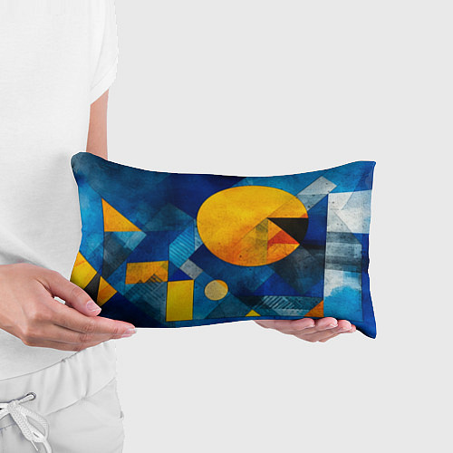 Подушка-антистресс Жёлтая и синяя геометрия / 3D-принт – фото 3