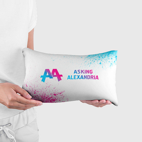 Подушка-антистресс Asking Alexandria neon gradient style: надпись и с / 3D-принт – фото 3