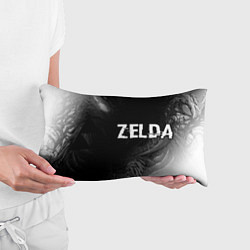 Подушка-антистресс Zelda glitch на темном фоне: надпись и символ, цвет: 3D-принт — фото 2