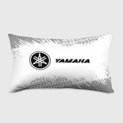 Подушка-антистресс Yamaha speed на светлом фоне со следами шин: надпи, цвет: 3D-принт