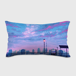Подушка-антистресс Город и красочное небо, цвет: 3D-принт