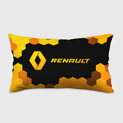 Подушка-антистресс Renault - gold gradient: надпись и символ, цвет: 3D-принт