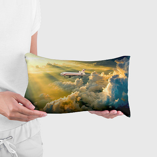 Подушка-антистресс Ту-154 Полет в закате / 3D-принт – фото 3
