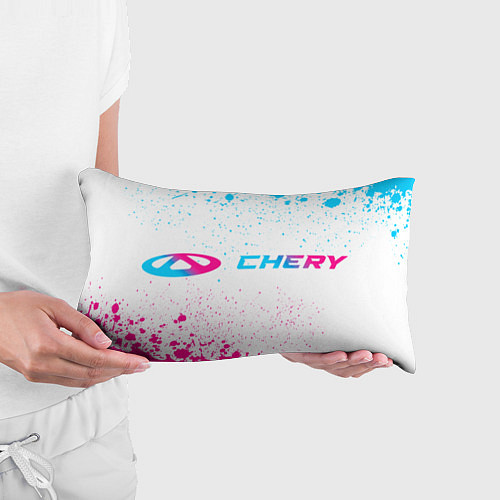 Подушка-антистресс Chery neon gradient style: надпись и символ / 3D-принт – фото 3