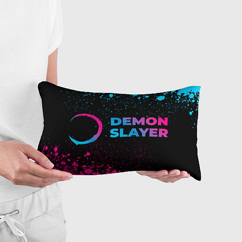 Подушка-антистресс Demon Slayer - neon gradient: надпись и символ / 3D-принт – фото 3