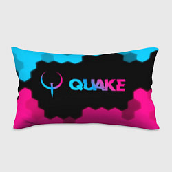Подушка-антистресс Quake - neon gradient: надпись и символ, цвет: 3D-принт