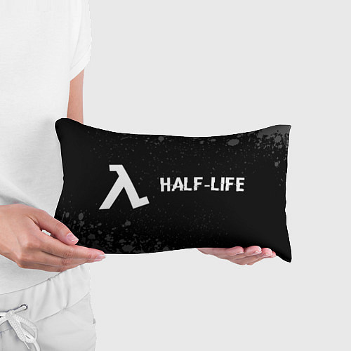 Подушка-антистресс Half-Life glitch на темном фоне: надпись и символ / 3D-принт – фото 3