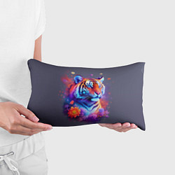 Подушка-антистресс Тигр и краски - нейросеть, цвет: 3D-принт — фото 2