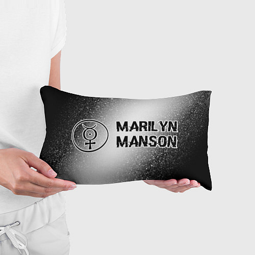 Подушка-антистресс Marilyn Manson glitch на светлом фоне: надпись и с / 3D-принт – фото 3