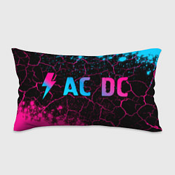 Подушка-антистресс AC DC - neon gradient: надпись и символ, цвет: 3D-принт