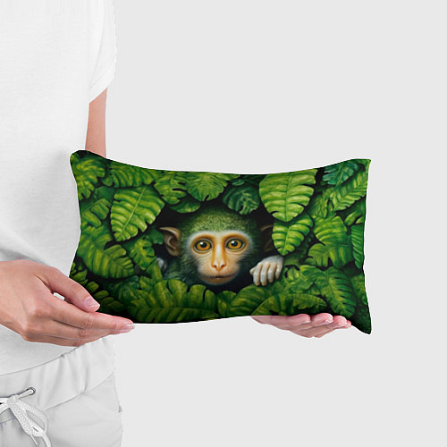 Подушка-антистресс Маленькая обезьянка в листьях / 3D-принт – фото 3