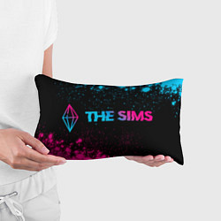 Подушка-антистресс The Sims - neon gradient: надпись и символ, цвет: 3D-принт — фото 2