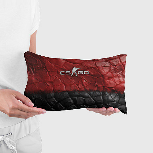 Подушка-антистресс CS GO red black texture / 3D-принт – фото 3