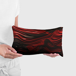 Подушка-антистресс Кожаная красная и черная текстура, цвет: 3D-принт — фото 2