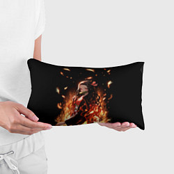 Подушка-антистресс Незуко и пламя - клинок, цвет: 3D-принт — фото 2