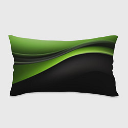 Подушка-антистресс Black green abstract, цвет: 3D-принт