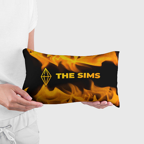 Подушка-антистресс The Sims - gold gradient: надпись и символ / 3D-принт – фото 3