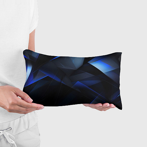 Подушка-антистресс Черная и голубая текстура / 3D-принт – фото 3