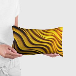Подушка-антистресс Желтые абстрактные полосы, цвет: 3D-принт — фото 2