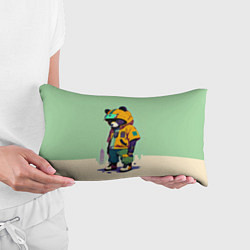 Подушка-антистресс Прикольный мишутка - городской стиль, цвет: 3D-принт — фото 2