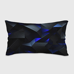 Подушка-антистресс Black blue abstract, цвет: 3D-принт