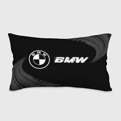 Подушка-антистресс BMW speed на темном фоне со следами шин: надпись и, цвет: 3D-принт